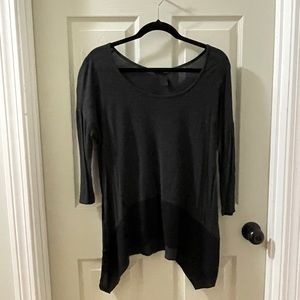 Charcoal Gray & Black top